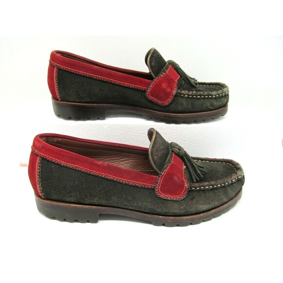 Cole Haan Country  Suede Moc Toe Lug Sole Loafers Womens Size US 6.5 M Brown - Picture 1 of 9